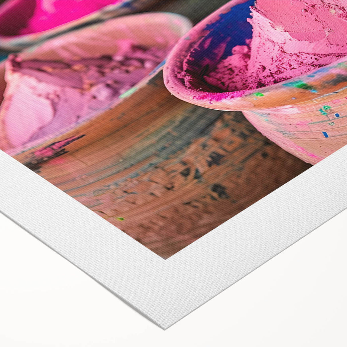 Art deco poster of Indian scenery in muted earth tones on rolled canvas, suitable for dining room wall art.