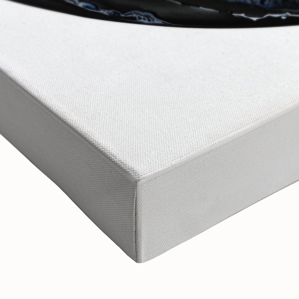 Abstract Bedroom Wall Art – Round Acrylic Canvas Print in Blue