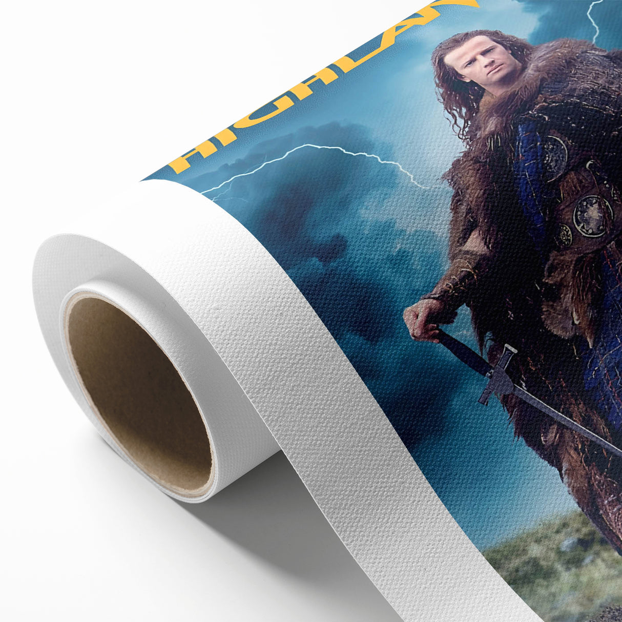 Retro Highlander Poster Art - Vintage Fantasy Action Movie Prints