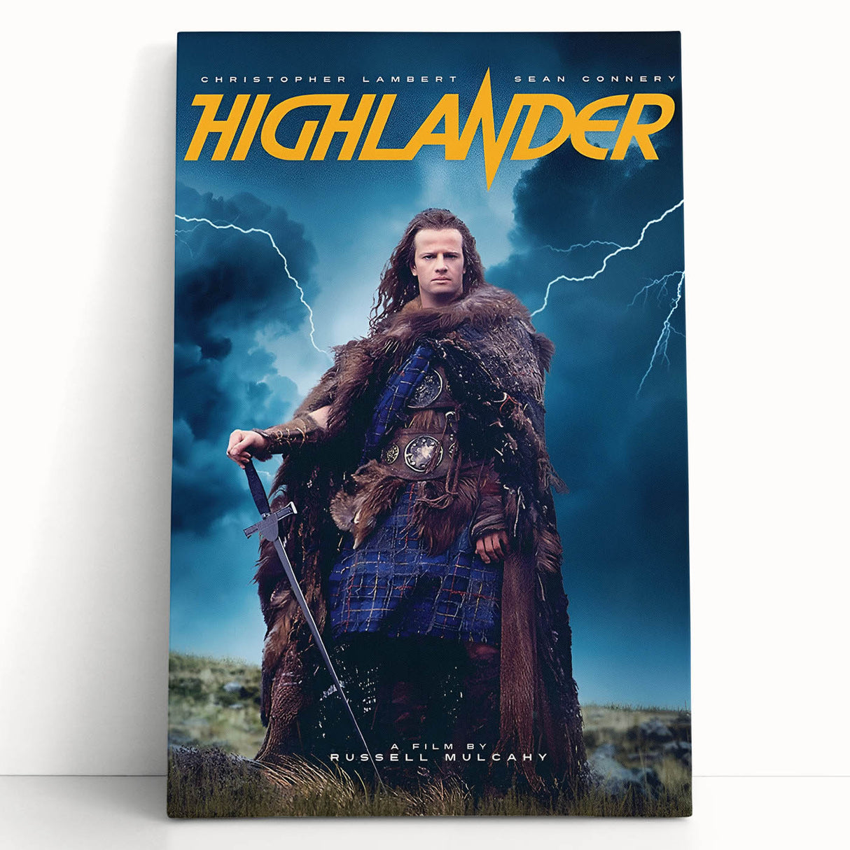 Retro Highlander Poster Art - Vintage Fantasy Action Movie Prints