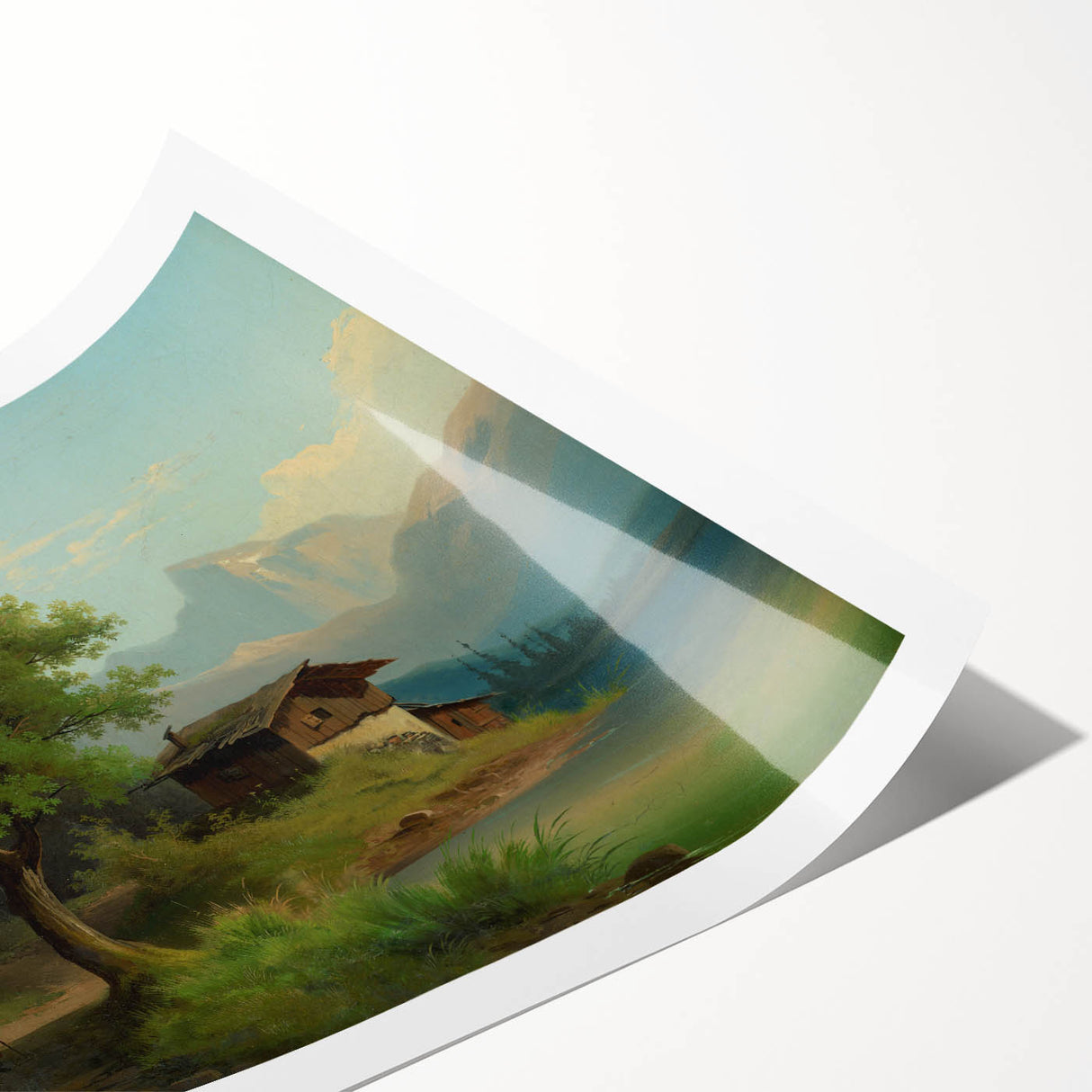 Famous Romantic Era Art: Alpine Landscape - Romanticism Canvas Print