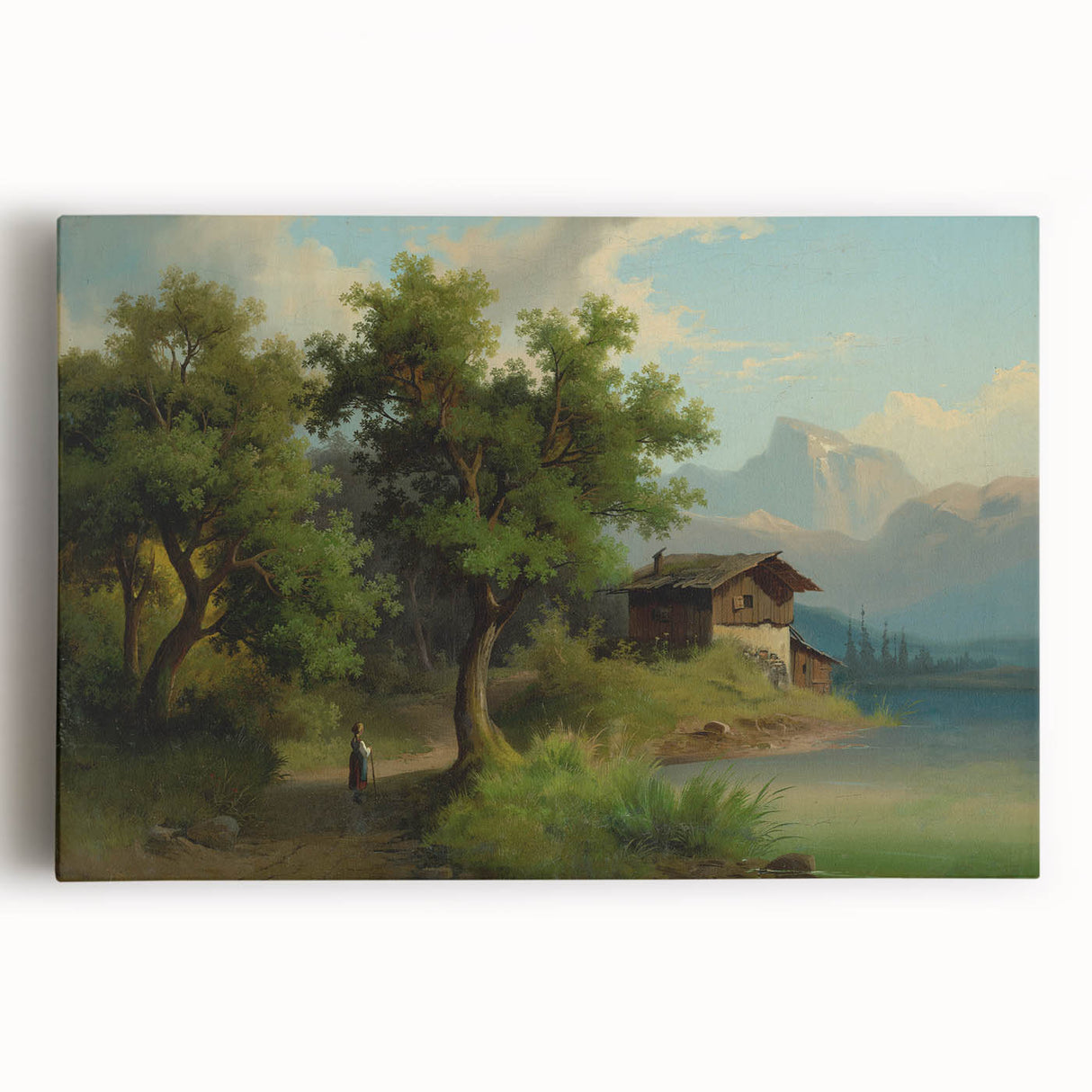 Famous Romantic Era Art: Alpine Landscape - Romanticism Canvas Print