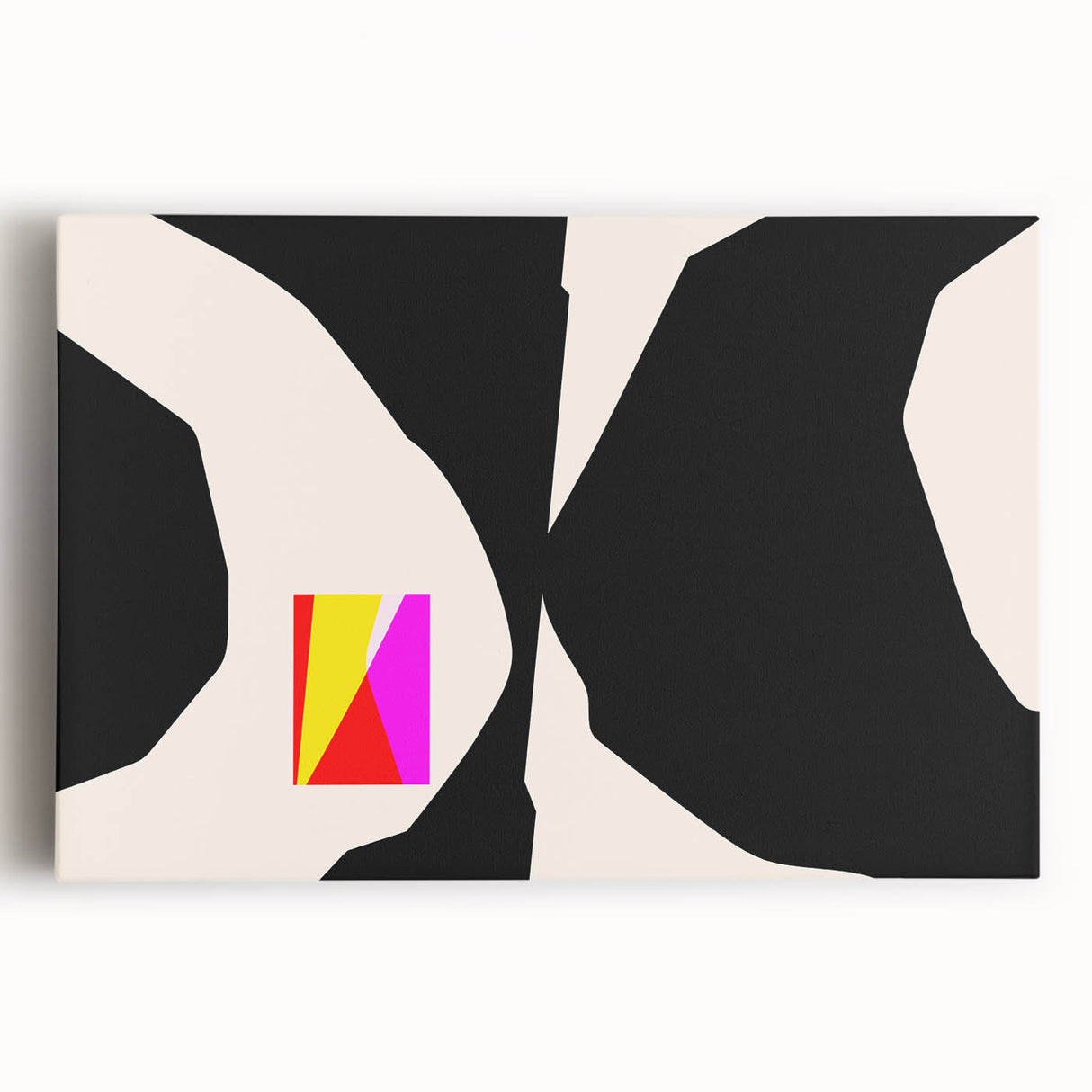 Canvas Art for Dining Area - Modern Black and Beige Print