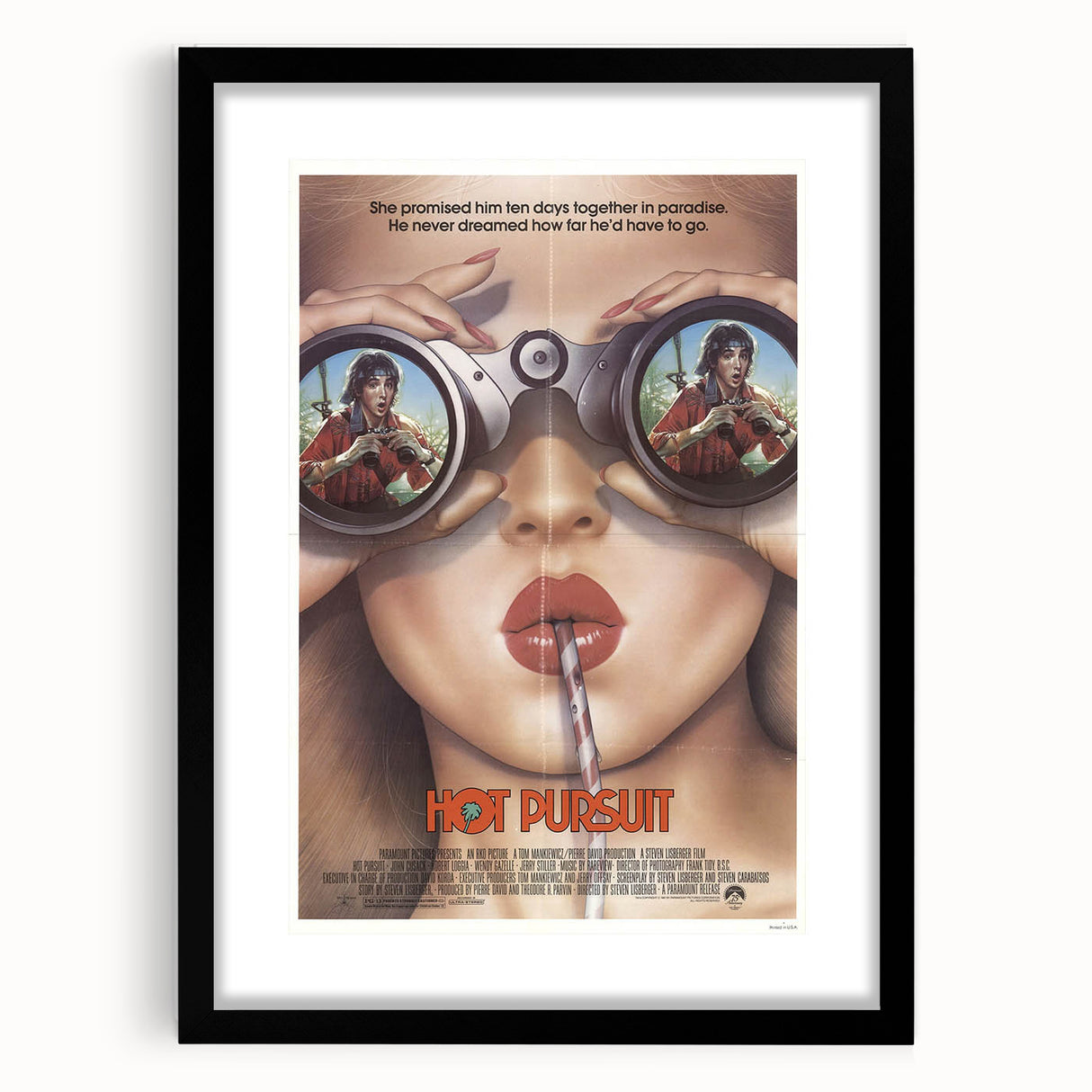 Retro Hot Pursuit Poster Art - Vintage Comedy Movie Prints