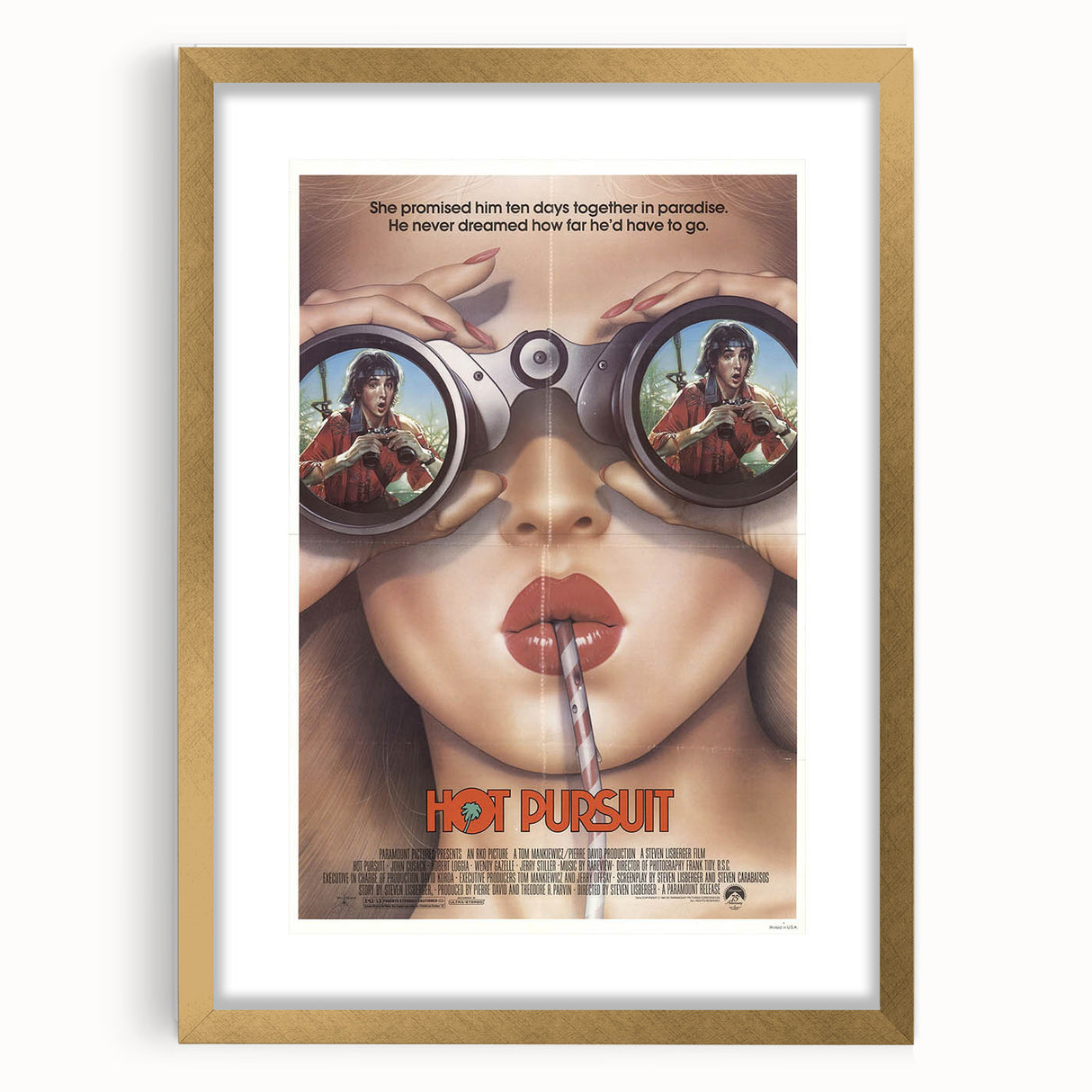 Retro Hot Pursuit Poster Art - Vintage Comedy Movie Prints