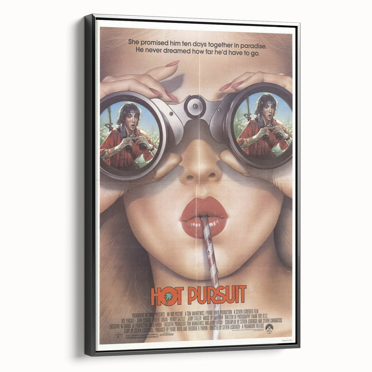 Retro Hot Pursuit Poster Art - Vintage Comedy Movie Prints