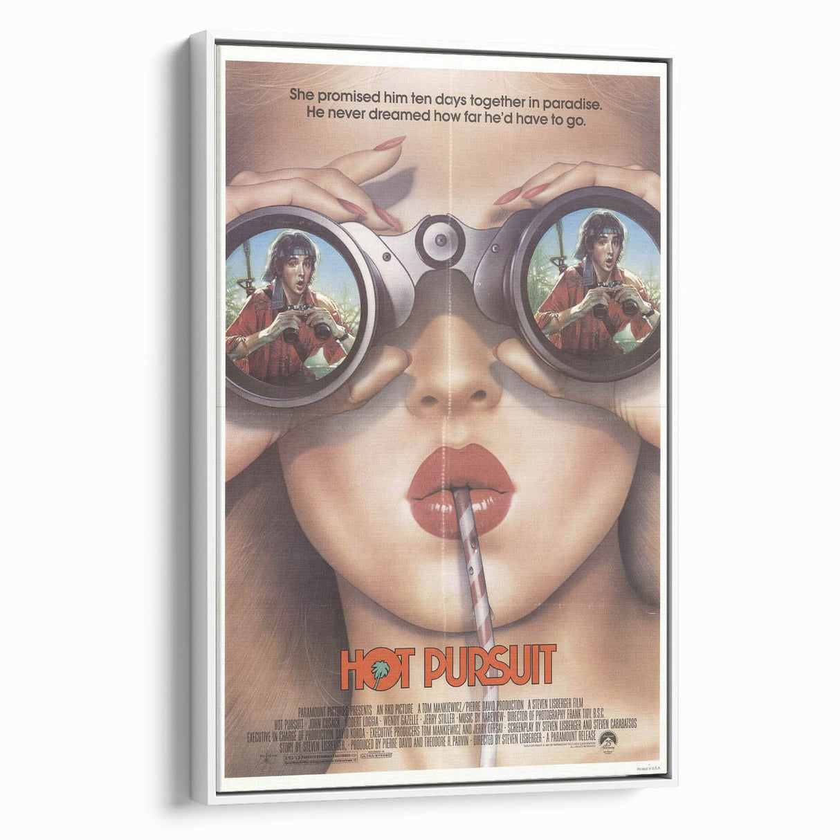 Retro Hot Pursuit Poster Art - Vintage Comedy Movie Prints