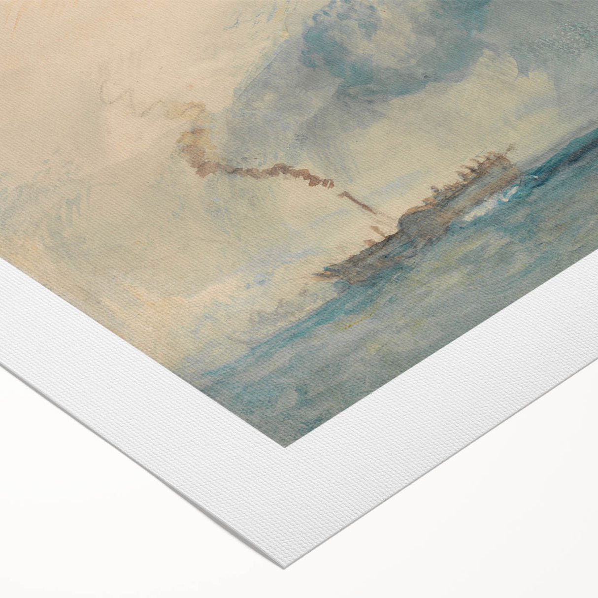 Romantic Art Prints: Paddle Steamer in a Storm - Historical Wall Art