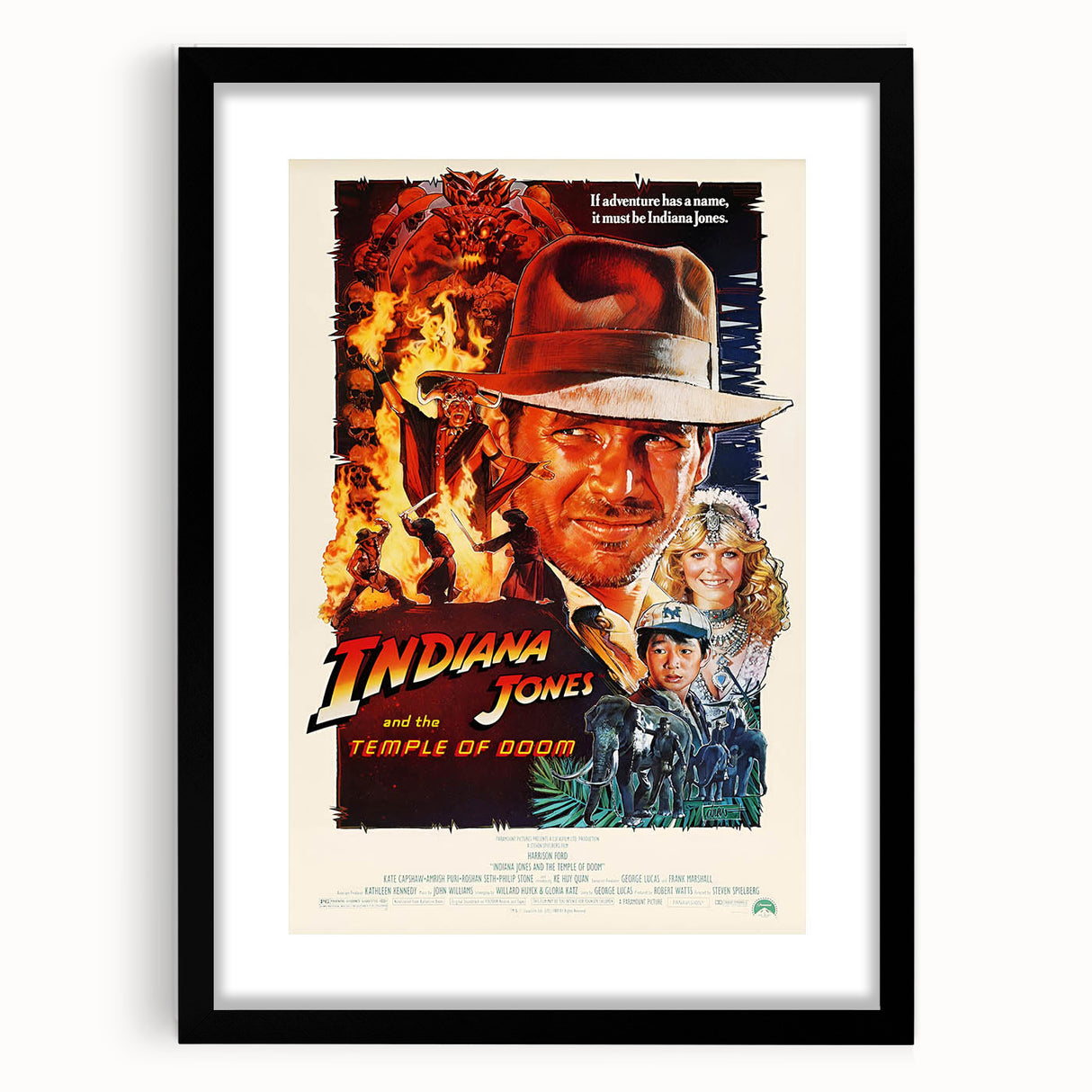 Retro Indiana Jones Temple of Doom Poster Art - Vintage Adventure Prints