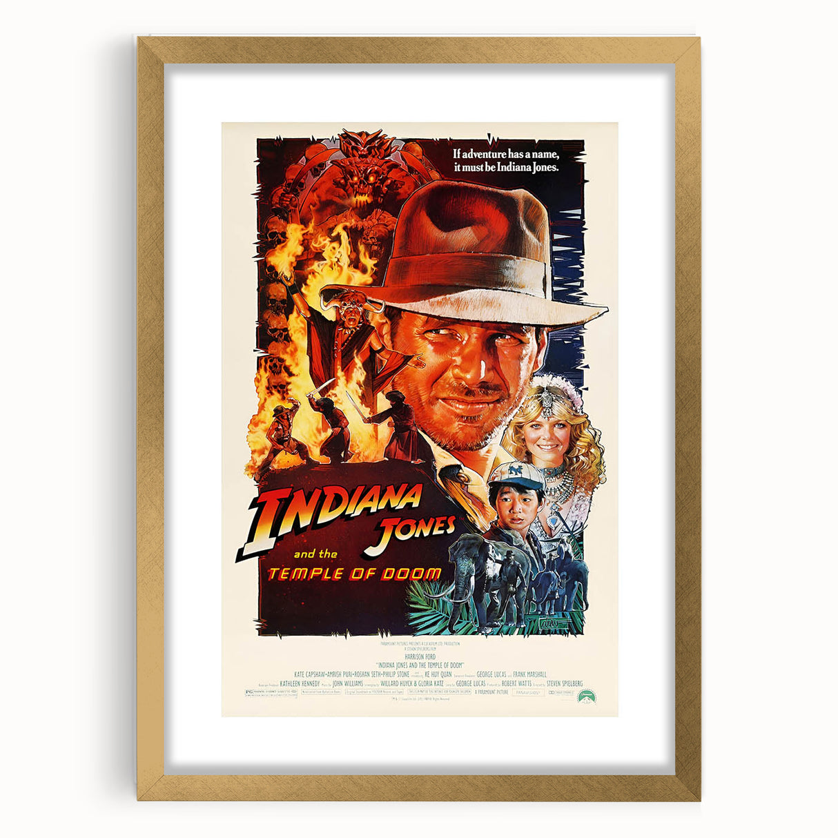 Retro Indiana Jones Temple of Doom Poster Art - Vintage Adventure Prints
