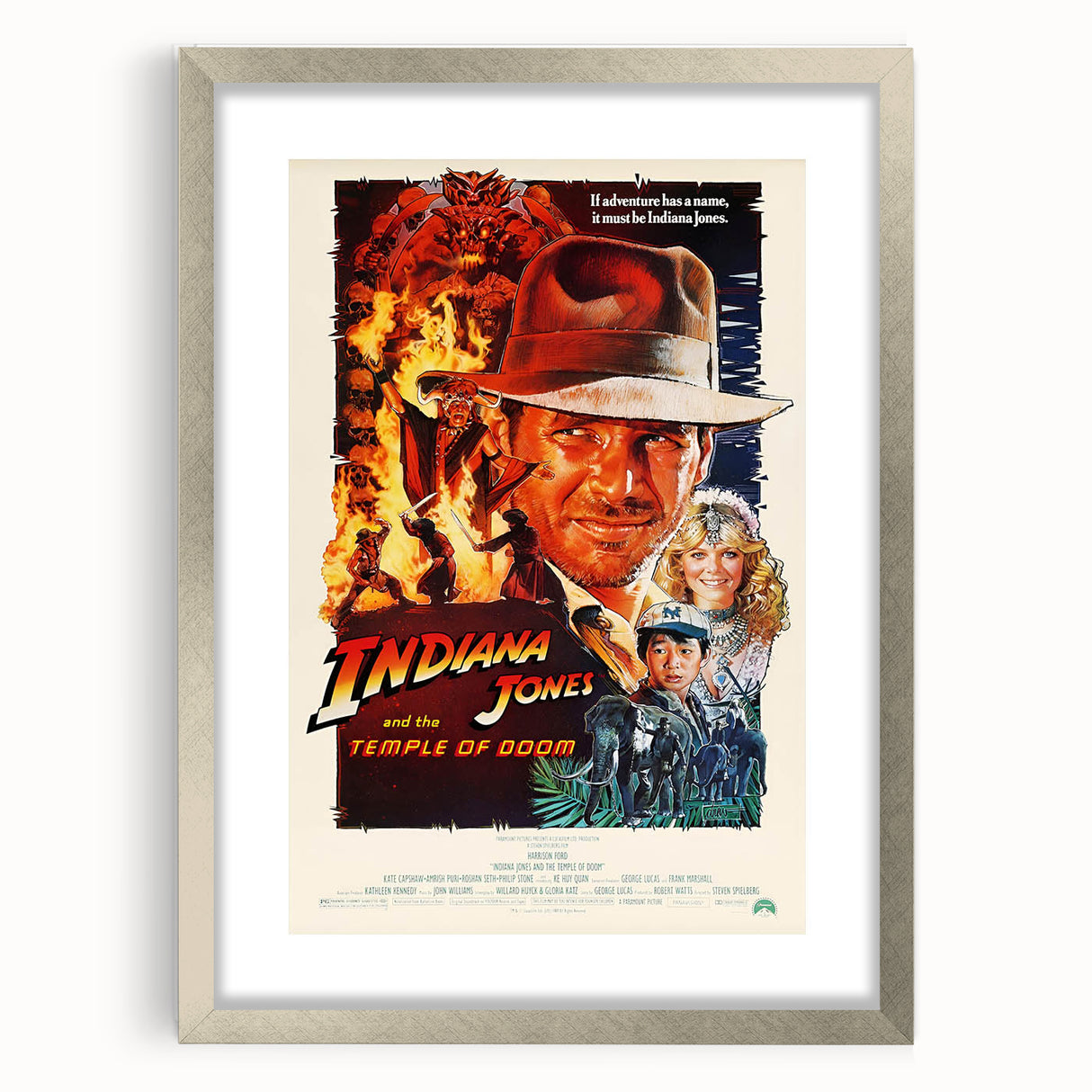 Retro Indiana Jones Temple of Doom Poster Art - Vintage Adventure Prints