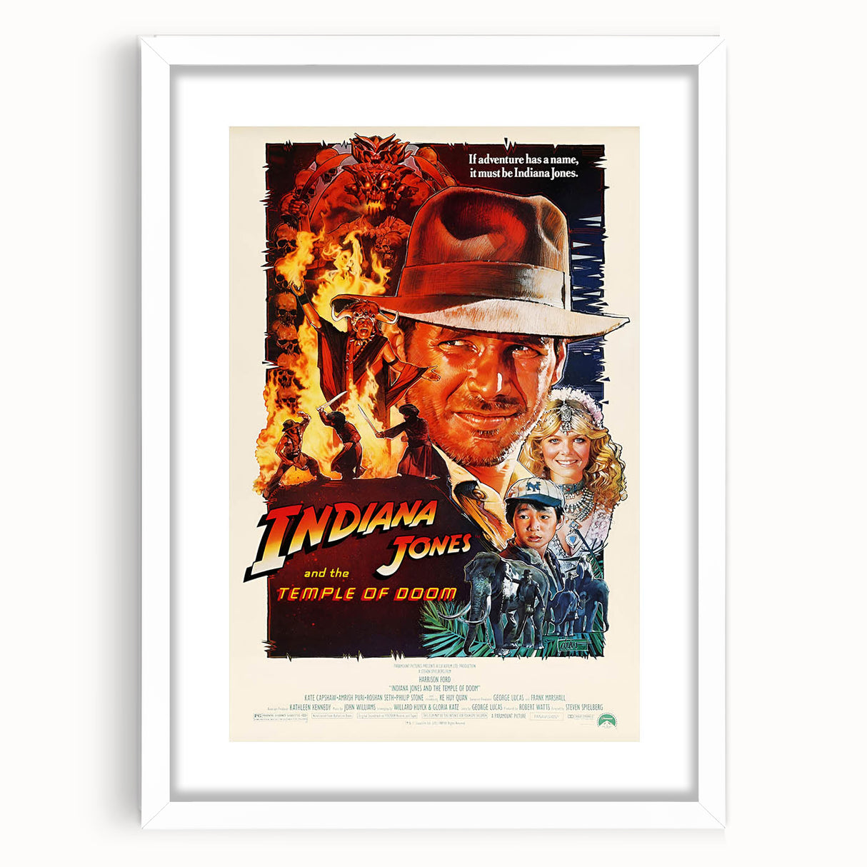 Retro Indiana Jones Temple of Doom Poster Art - Vintage Adventure Prints