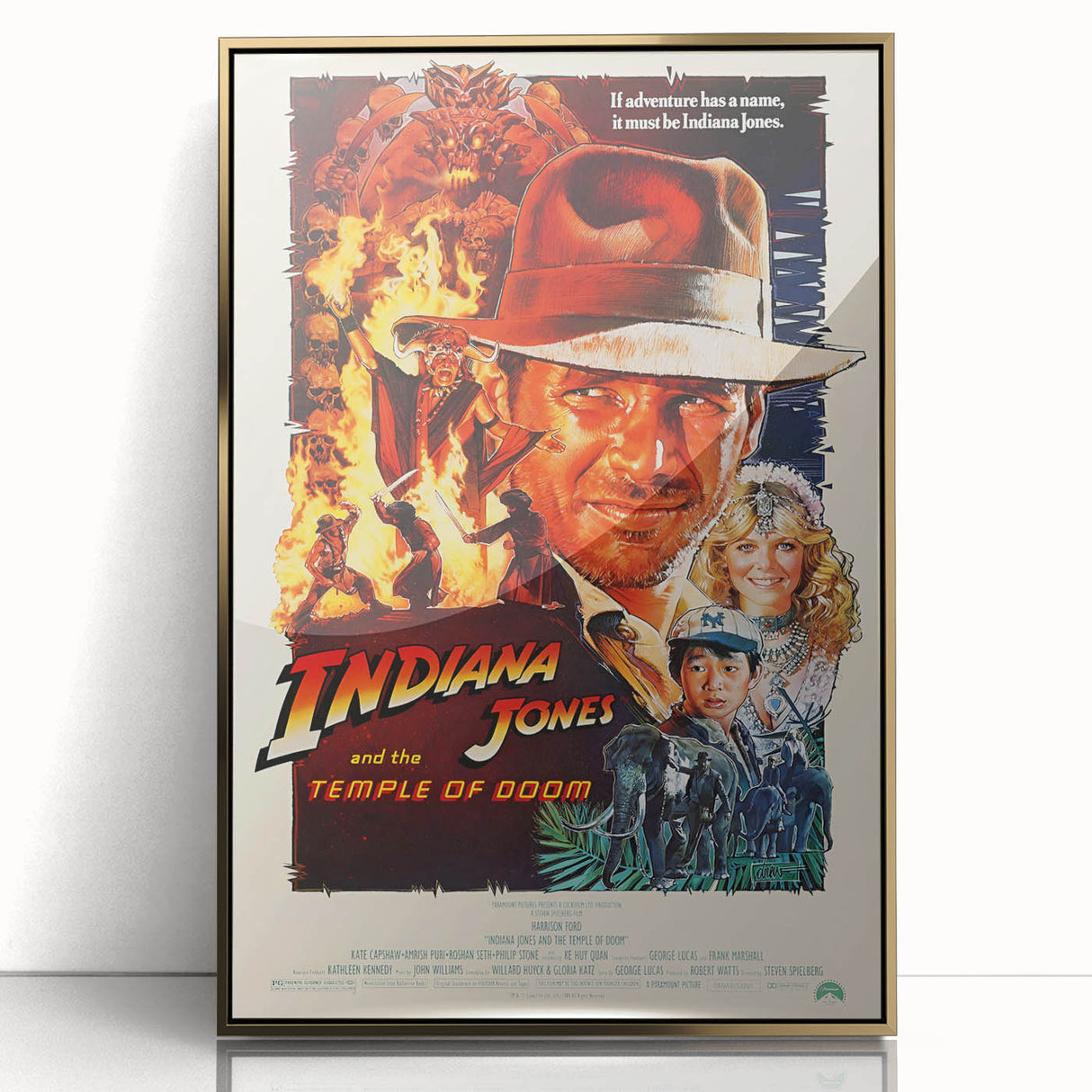 Retro Indiana Jones Temple of Doom Poster Art - Vintage Adventure Prints