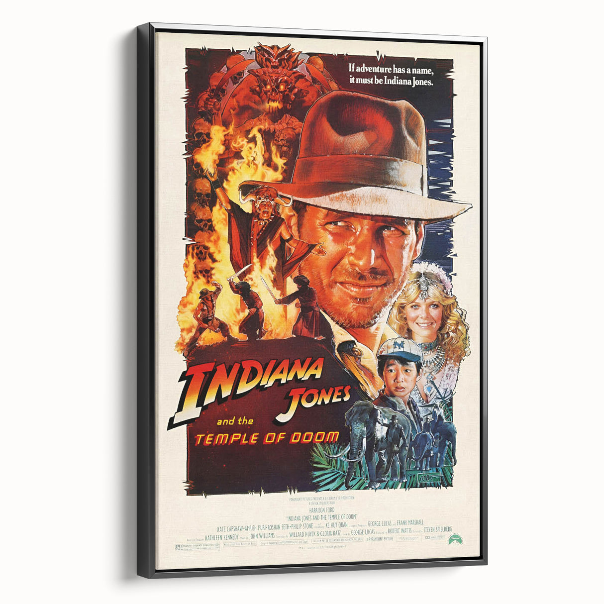 Retro Indiana Jones Temple of Doom Poster Art - Vintage Adventure Prints