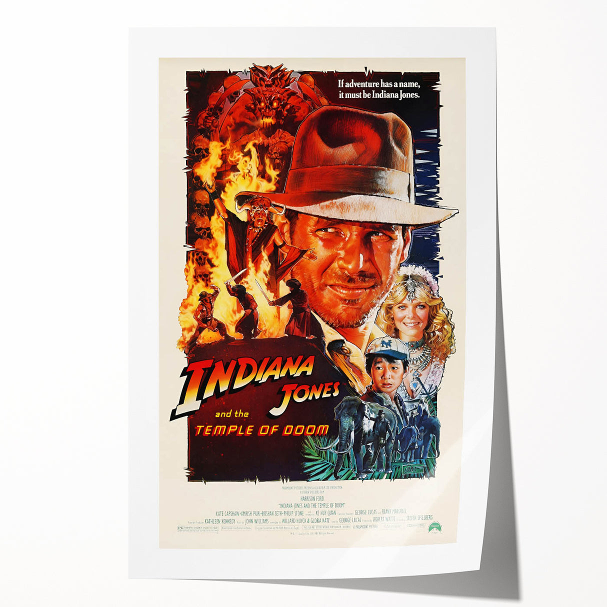 Retro Indiana Jones Temple of Doom Poster Art - Vintage Adventure Prints