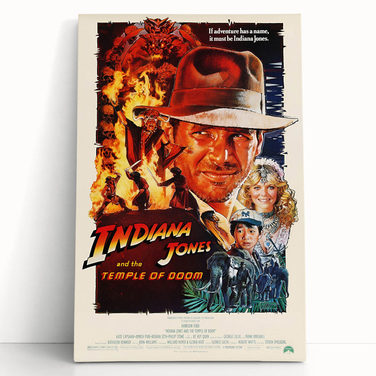 Retro Indiana Jones Temple of Doom Poster Art - Vintage Adventure Prints