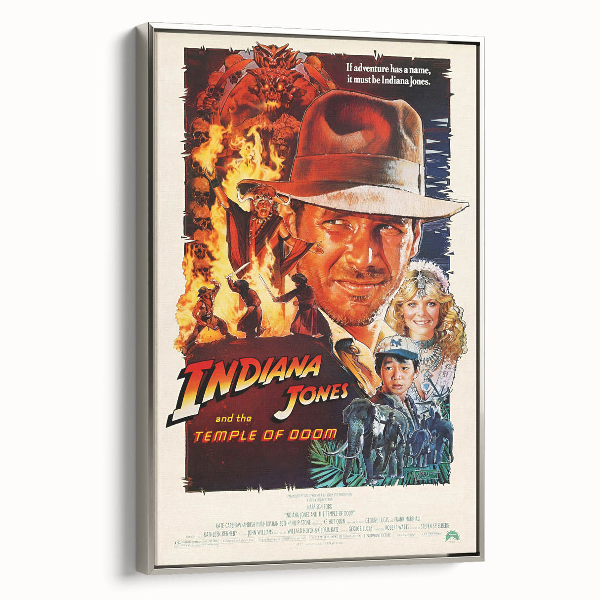 Retro Indiana Jones Temple of Doom Poster Art - Vintage Adventure Prints