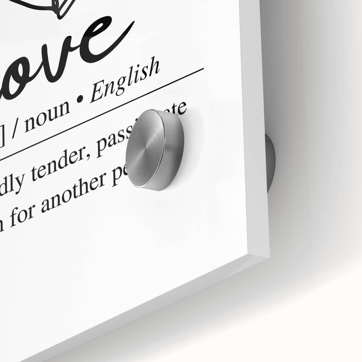 Minimalist Typography Wall Art - "Love" Definition Canvas Print