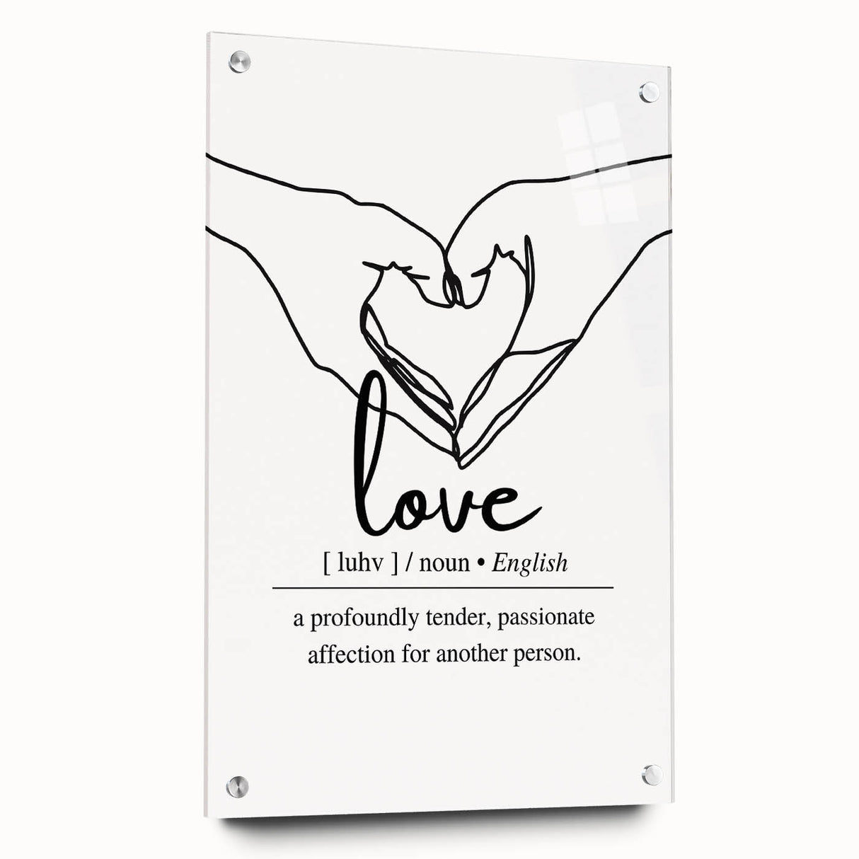 Minimalist Typography Wall Art - "Love" Definition Canvas Print