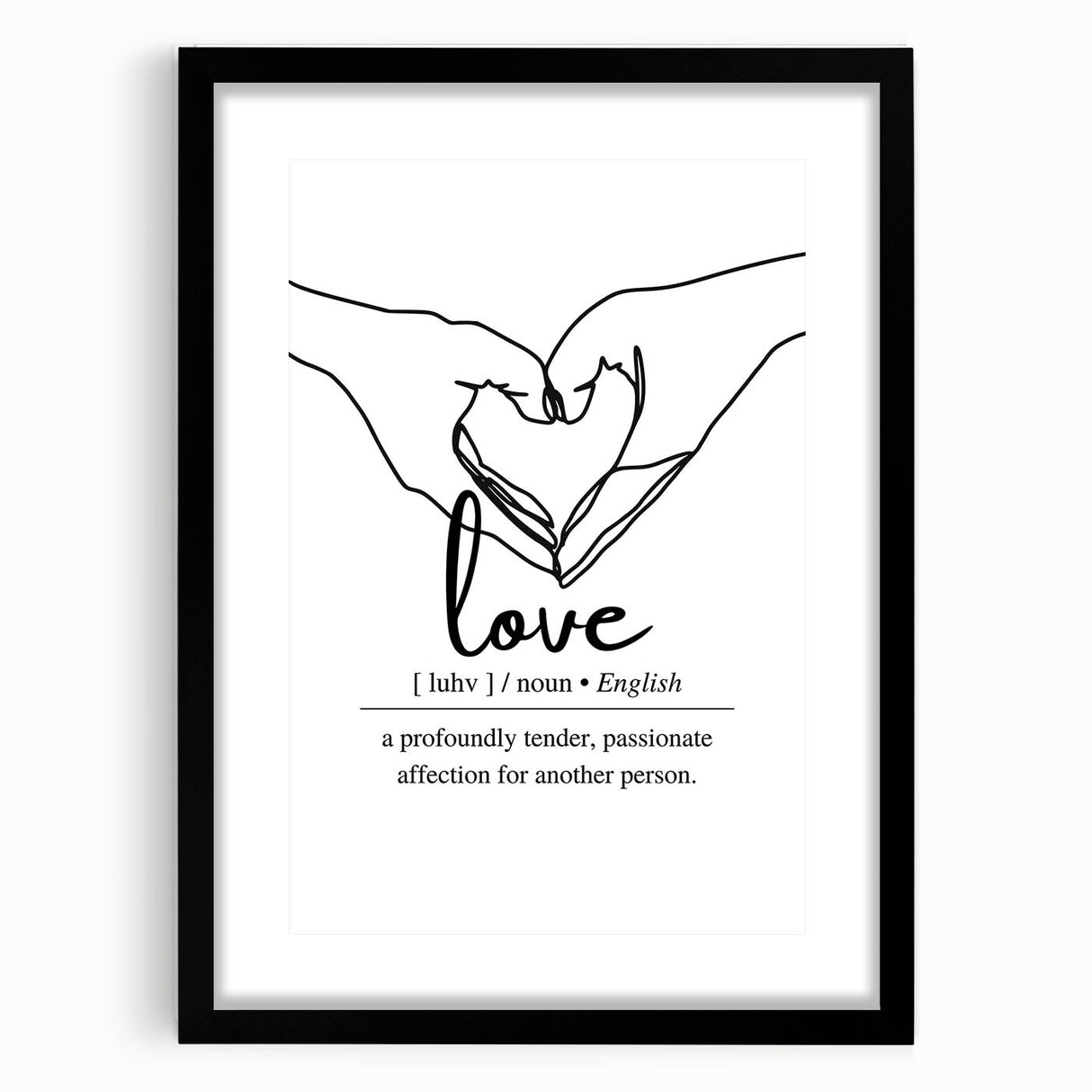 Minimalist Typography Wall Art - "Love" Definition Canvas Print