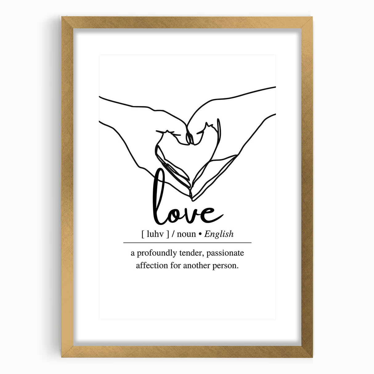 Minimalist Typography Wall Art - "Love" Definition Canvas Print