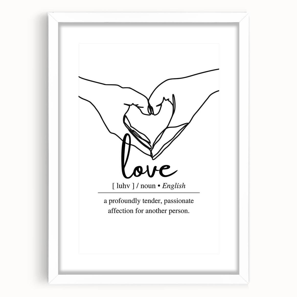 Minimalist Typography Wall Art - "Love" Definition Canvas Print