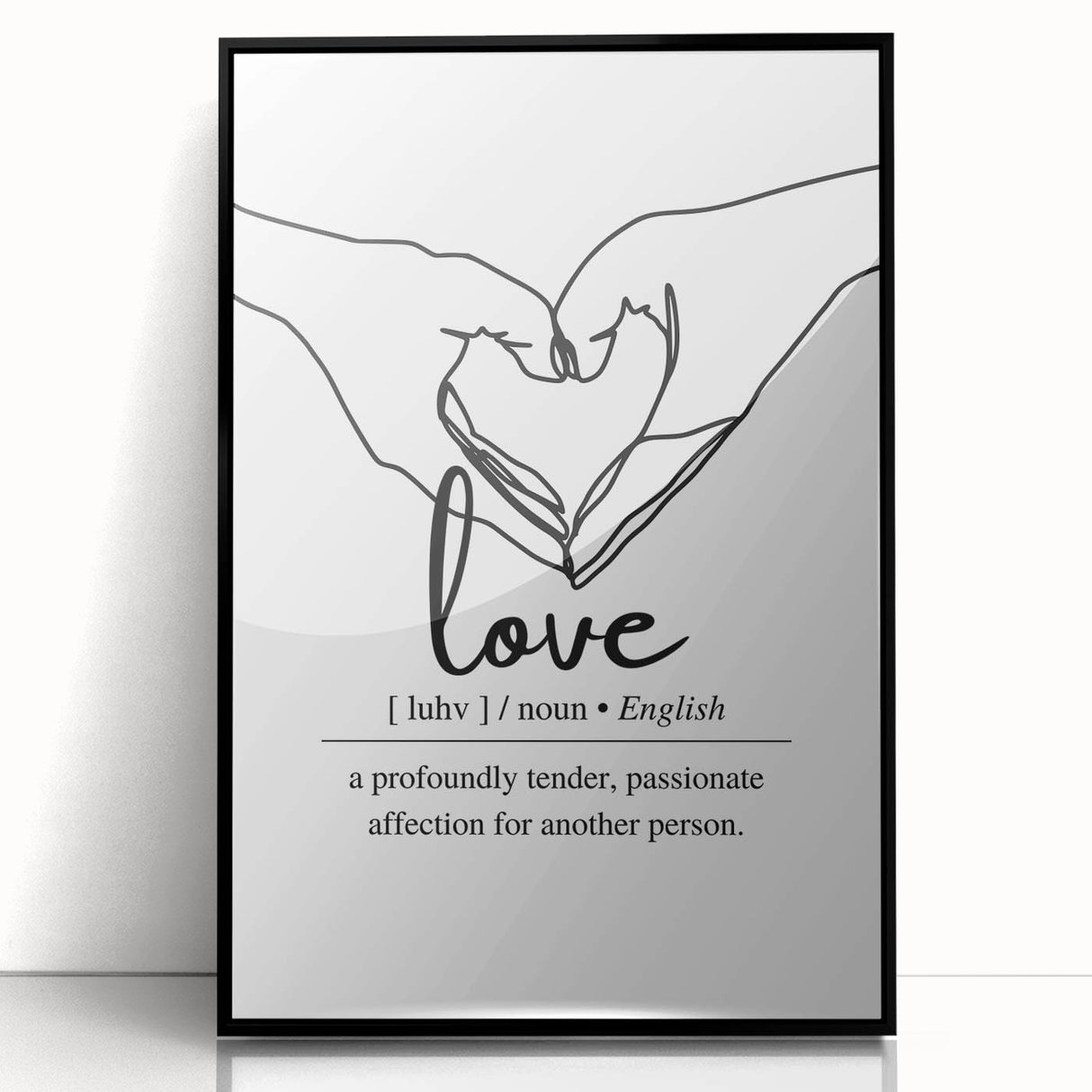 Minimalist Typography Wall Art - "Love" Definition Canvas Print