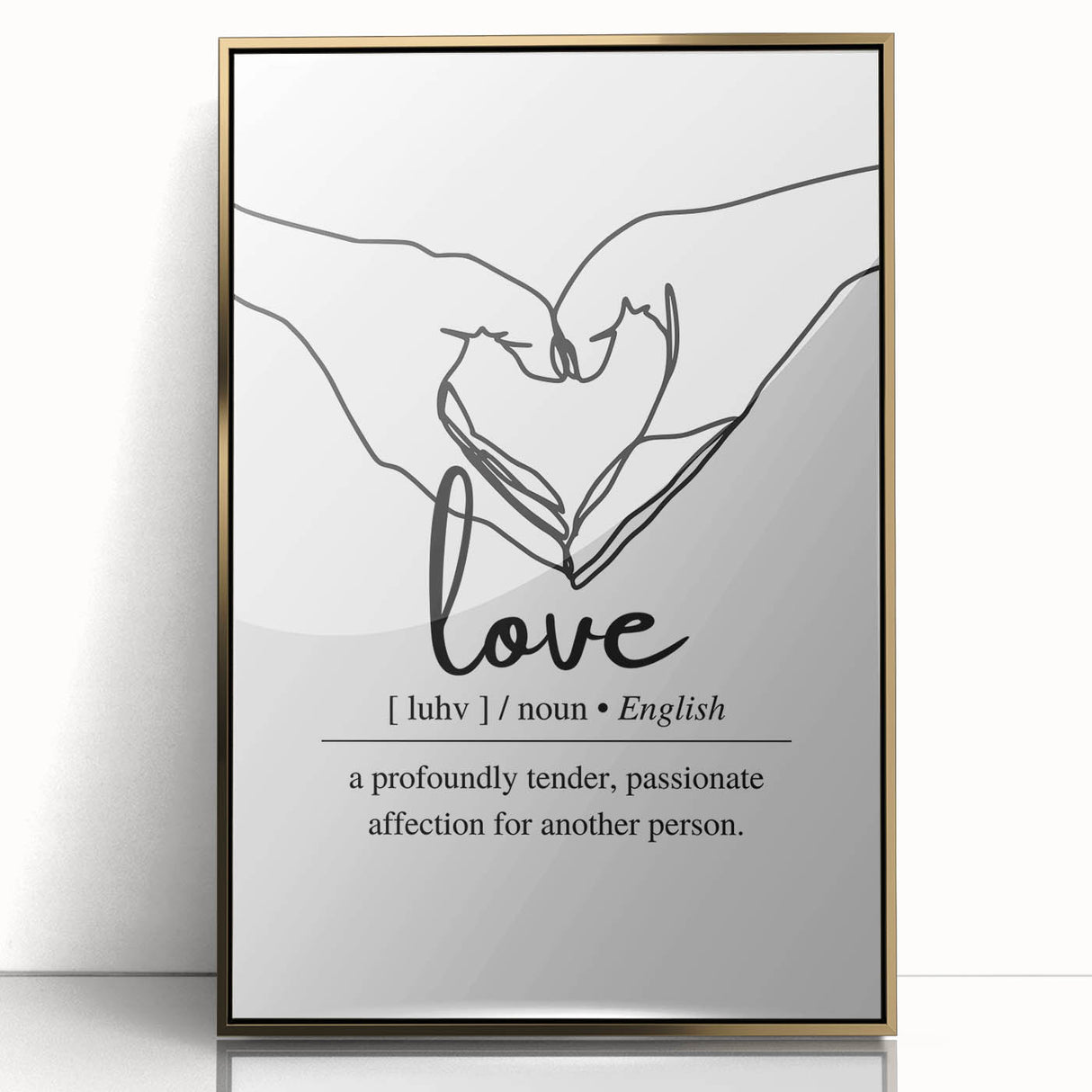 Minimalist Typography Wall Art - "Love" Definition Canvas Print