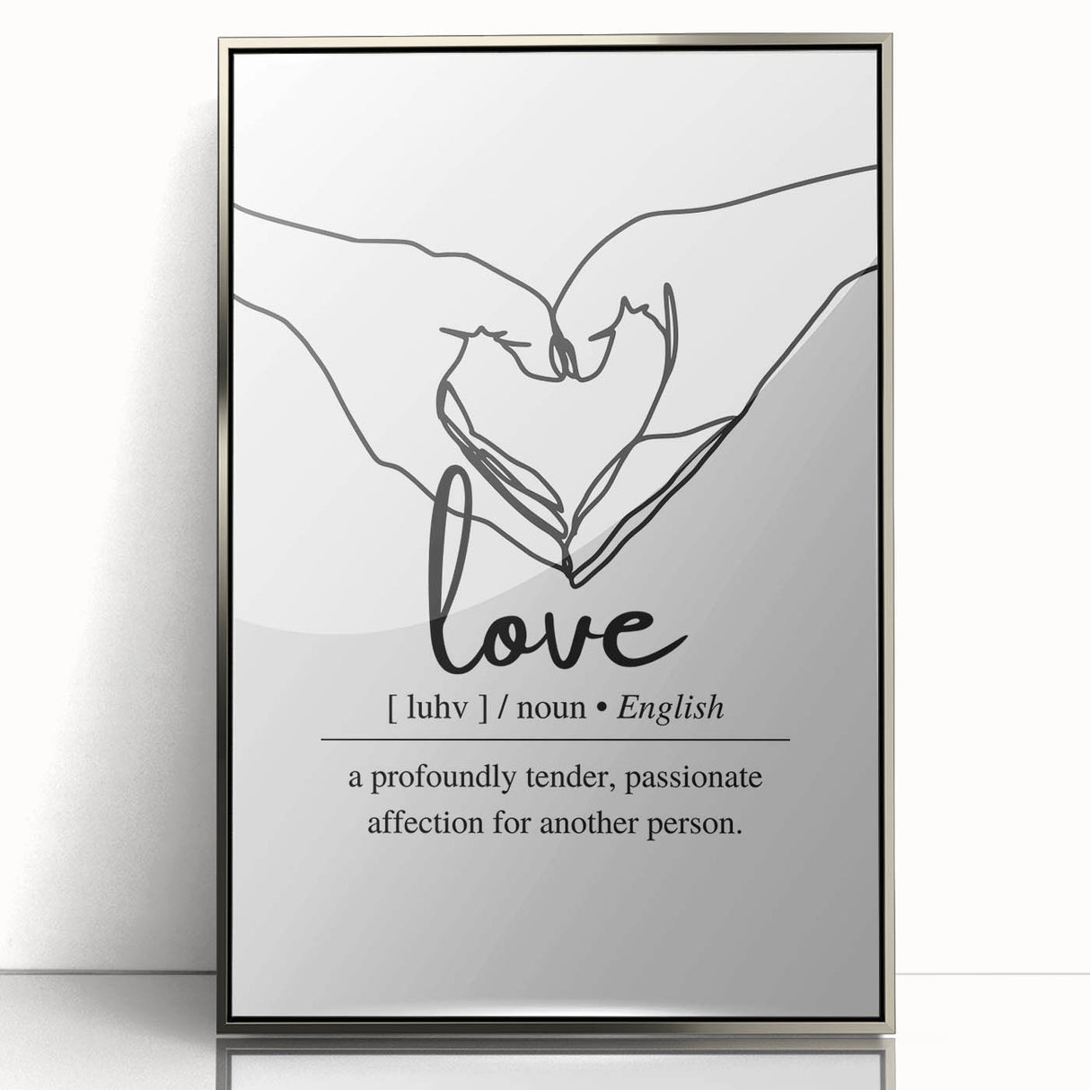 Minimalist Typography Wall Art - "Love" Definition Canvas Print