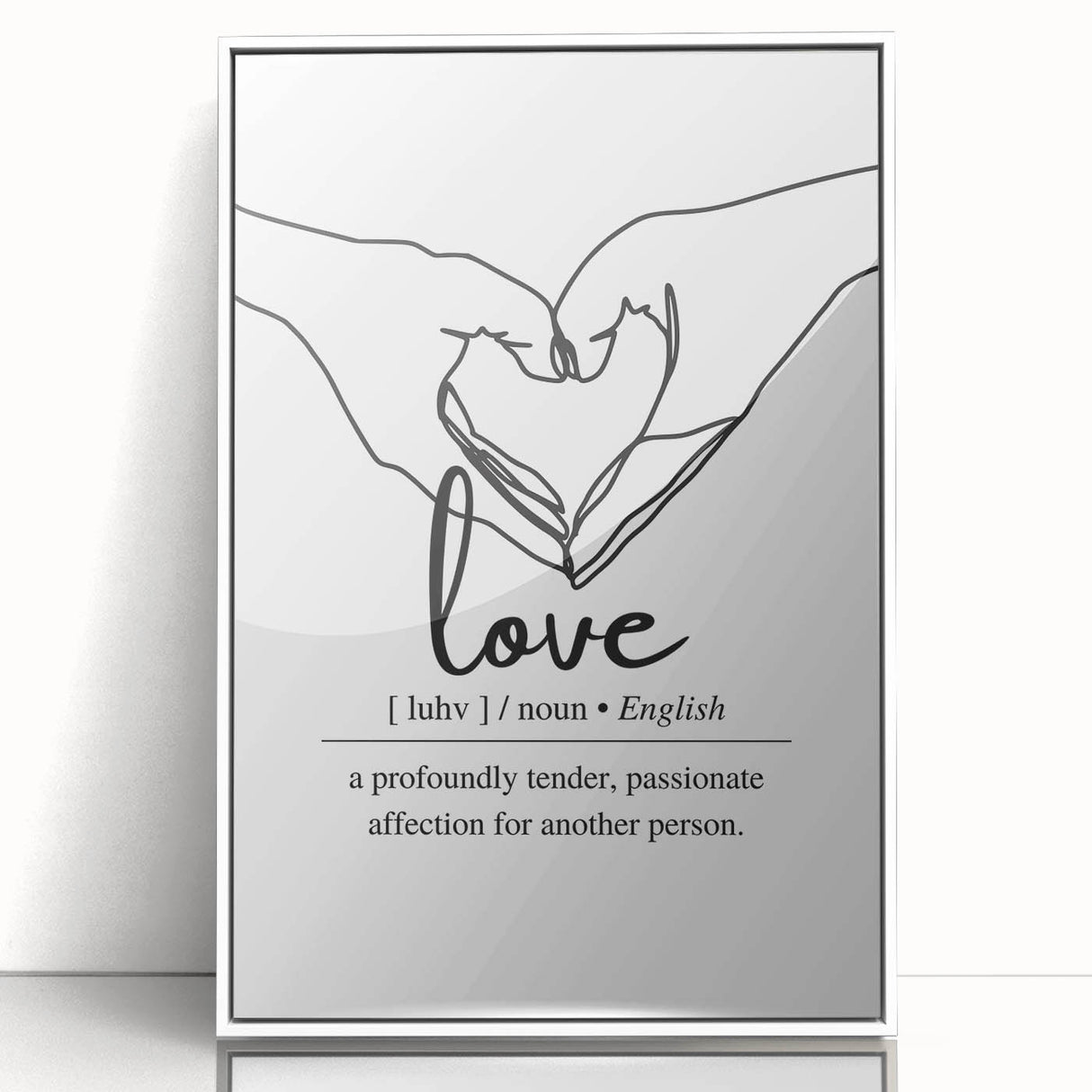 Minimalist Typography Wall Art - "Love" Definition Canvas Print