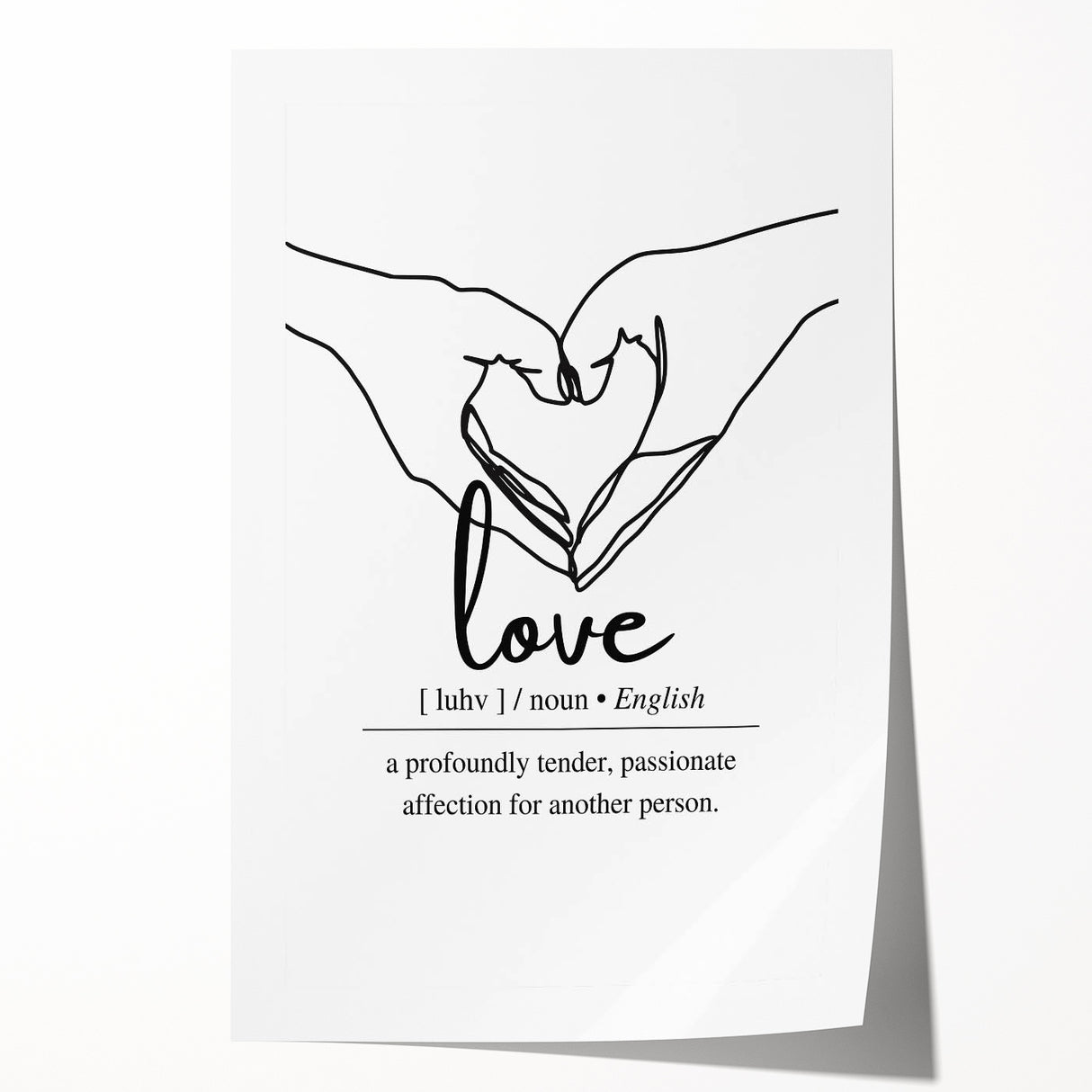 Minimalist Typography Wall Art - "Love" Definition Canvas Print