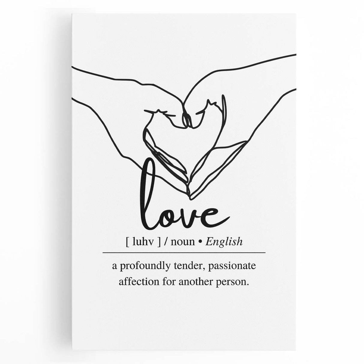 Minimalist Typography Wall Art - "Love" Definition Canvas Print