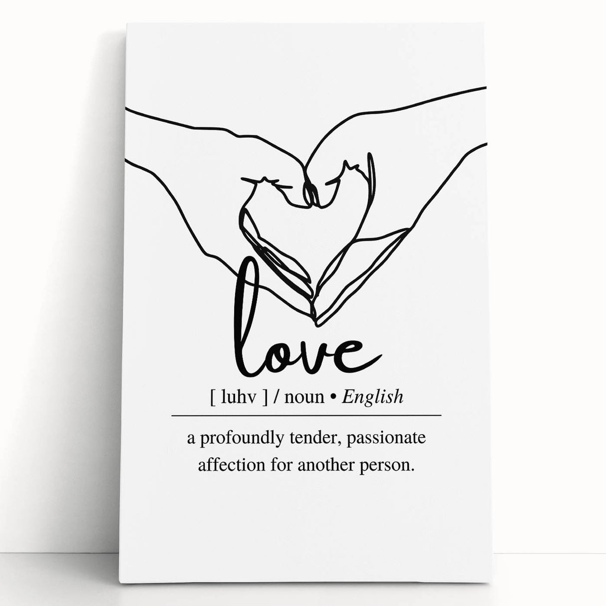 Minimalist Typography Wall Art - "Love" Definition Canvas Print