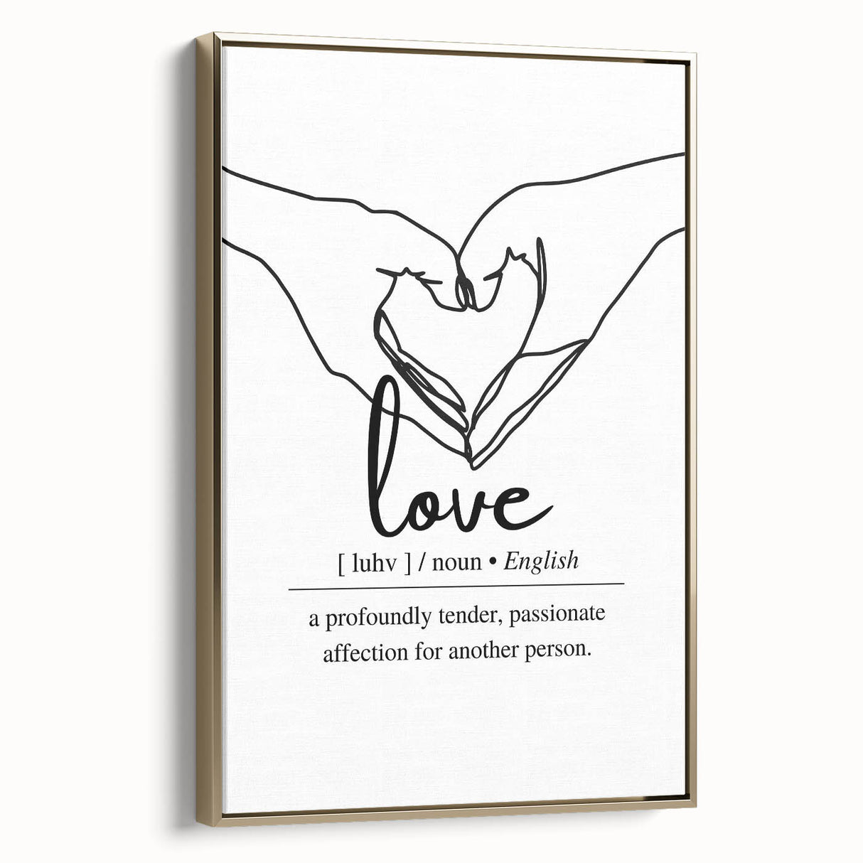 Minimalist Typography Wall Art - "Love" Definition Canvas Print