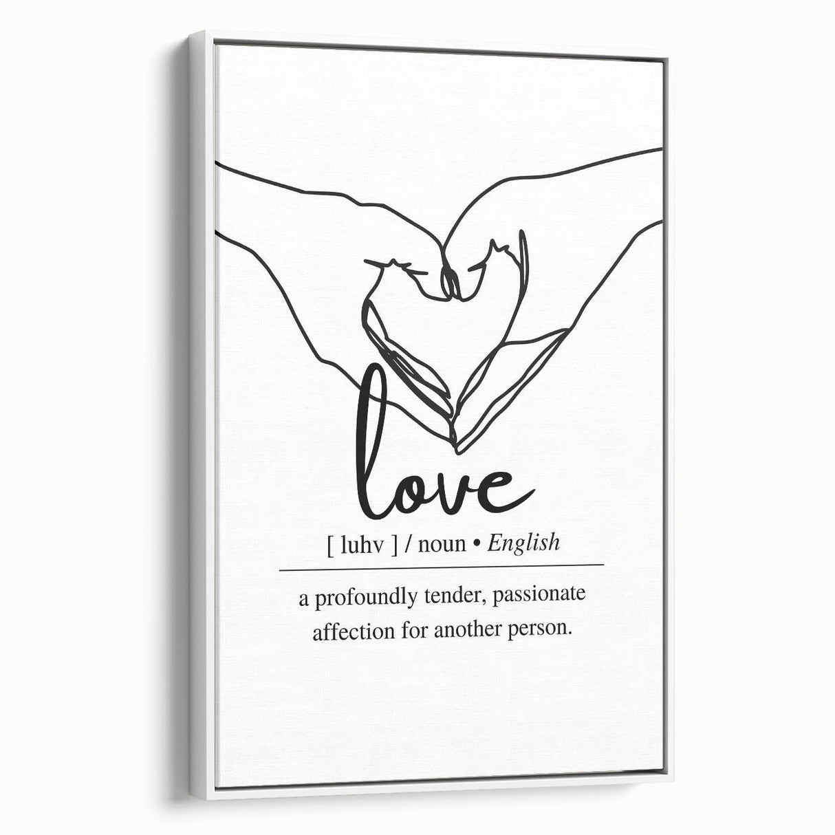 Minimalist Typography Wall Art - "Love" Definition Canvas Print
