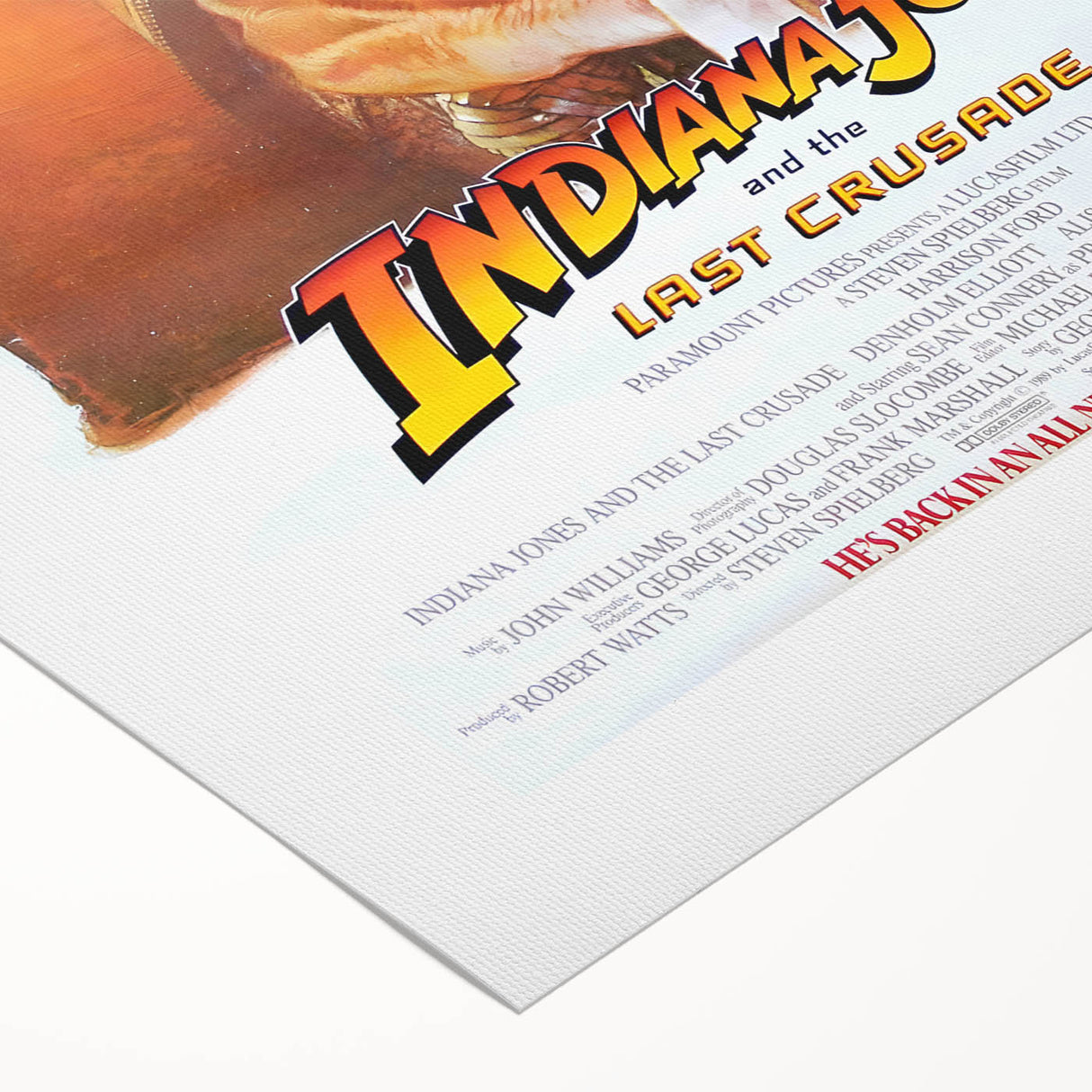 Retro Indiana Jones Last Crusade Poster Art - Vintage Adventure Prints
