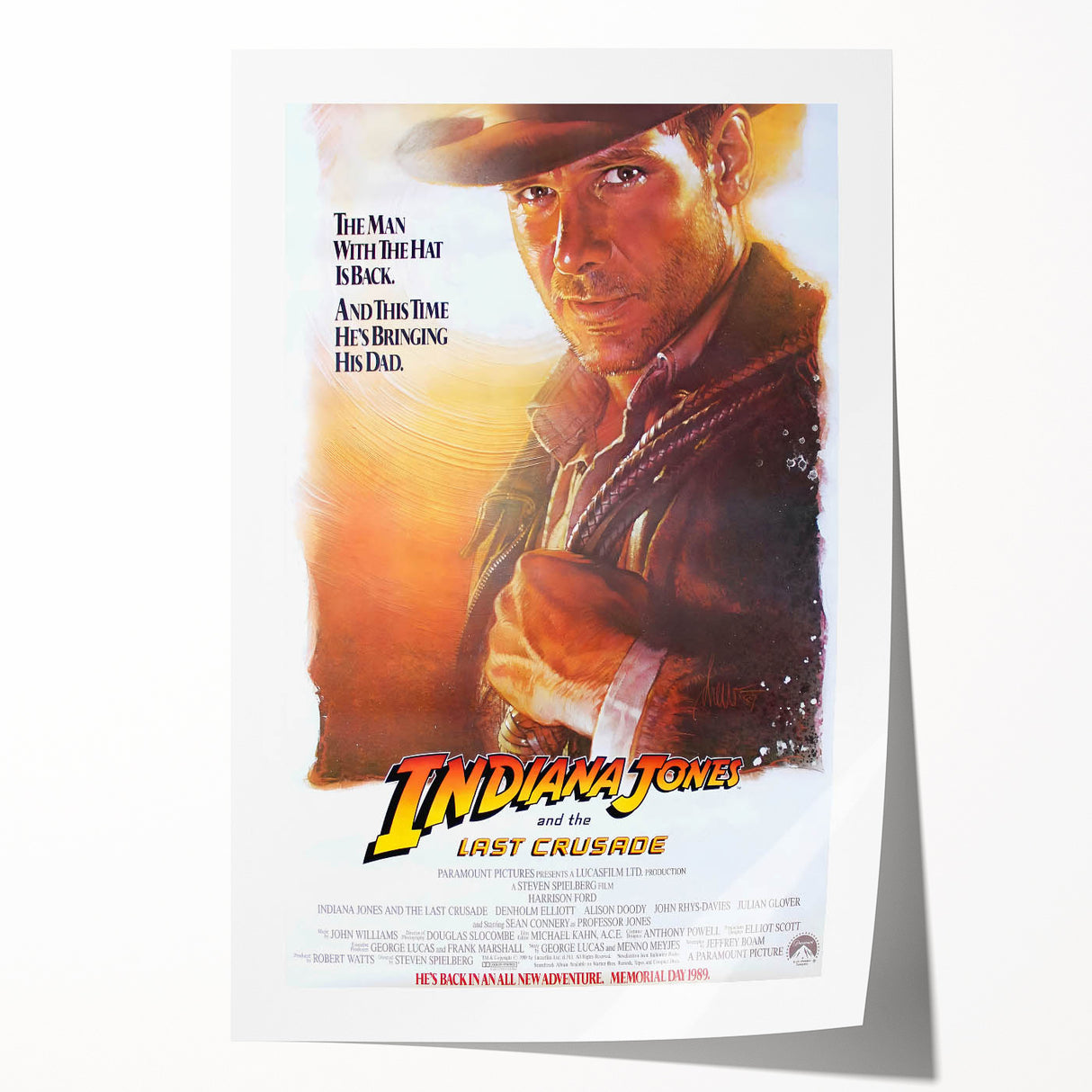 Retro Indiana Jones Last Crusade Poster Art - Vintage Adventure Prints