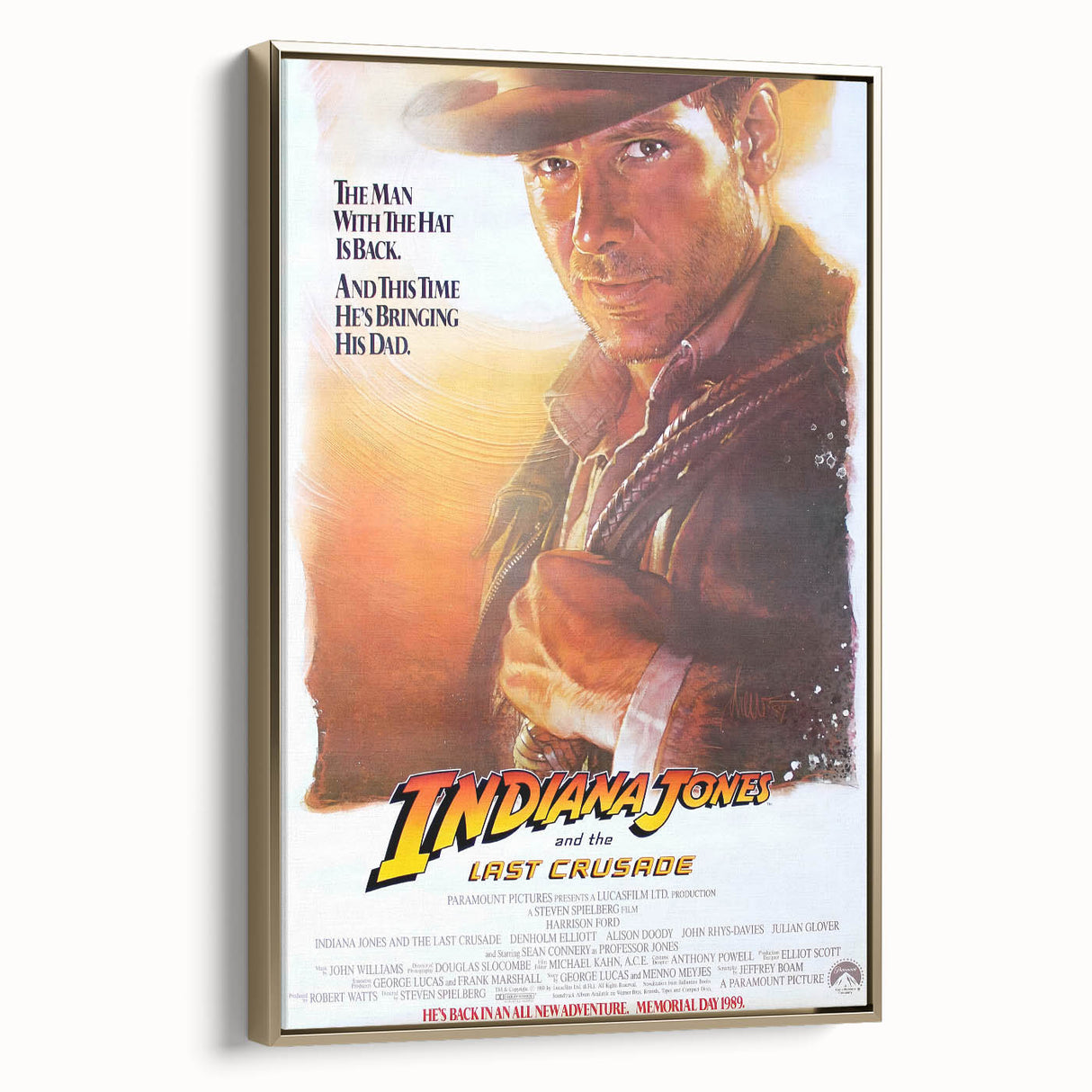 Retro Indiana Jones Last Crusade Poster Art - Vintage Adventure Prints