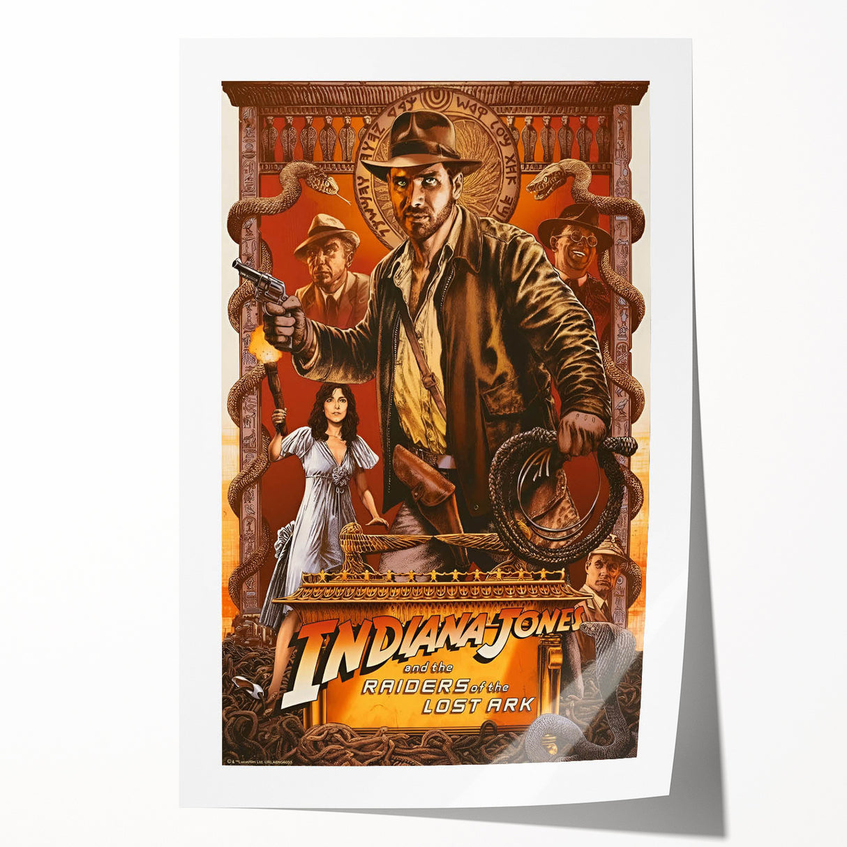 Retro Indiana Jones Raiders of the Lost Ark Poster Art - Vintage Prints