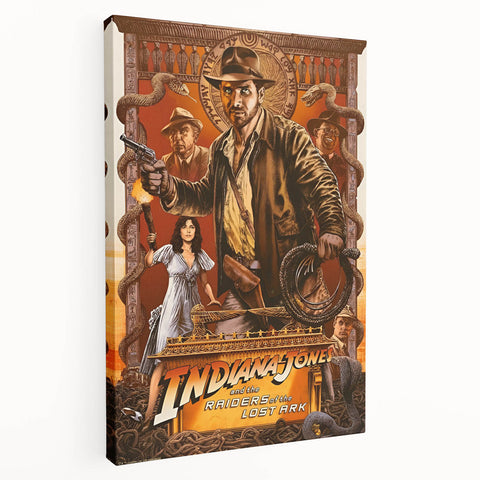 Retro Indiana Jones Raiders of the Lost Ark Poster Art - Vintage Prints