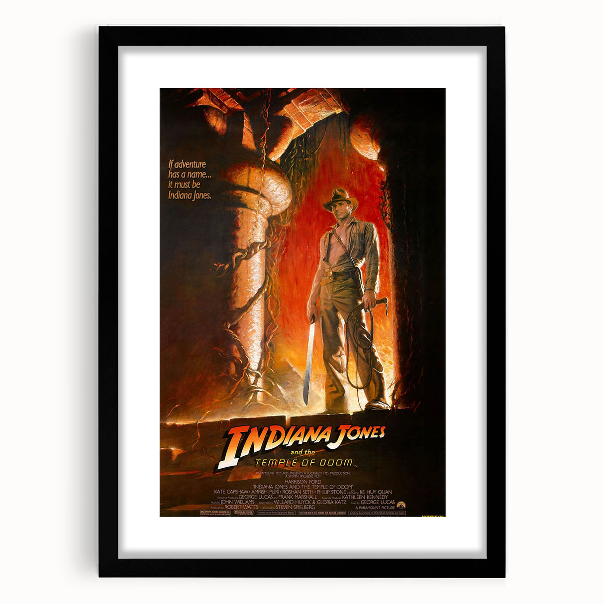 Retro Indiana Jones Temple of Doom Poster Art - Vintage Adventure Prints