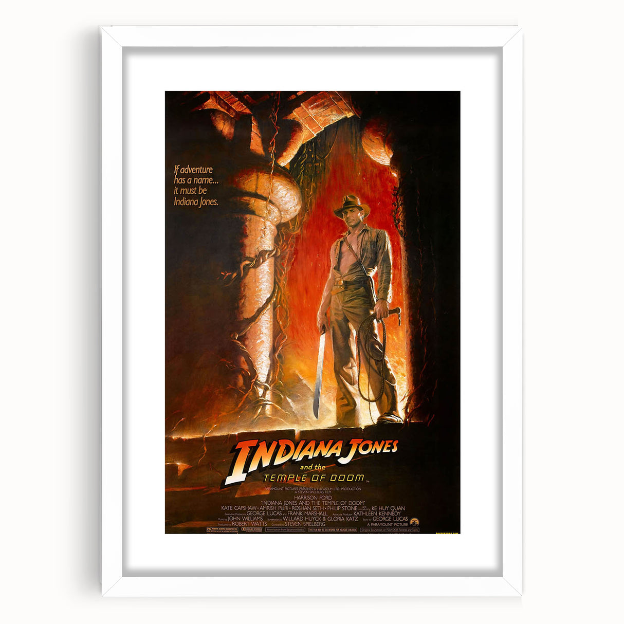 Retro Indiana Jones Temple of Doom Poster Art - Vintage Adventure Prints
