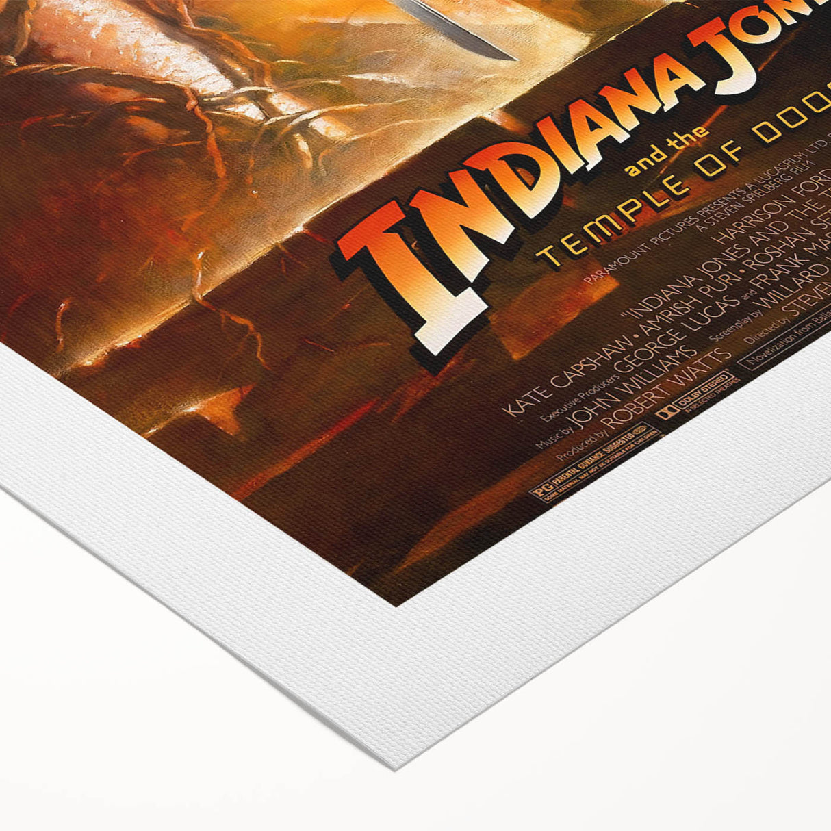Retro Indiana Jones Temple of Doom Poster Art - Vintage Adventure Prints