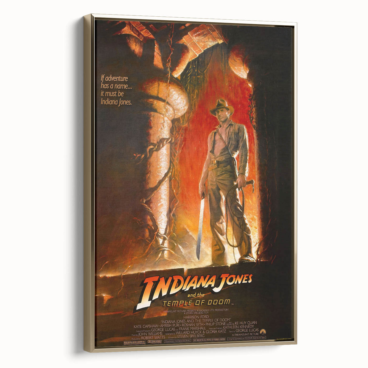 Retro Indiana Jones Temple of Doom Poster Art - Vintage Adventure Prints