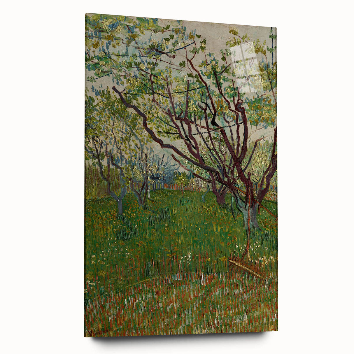 Impressionist Blooming Orchard - Peaceful Landscape Wall Art Print