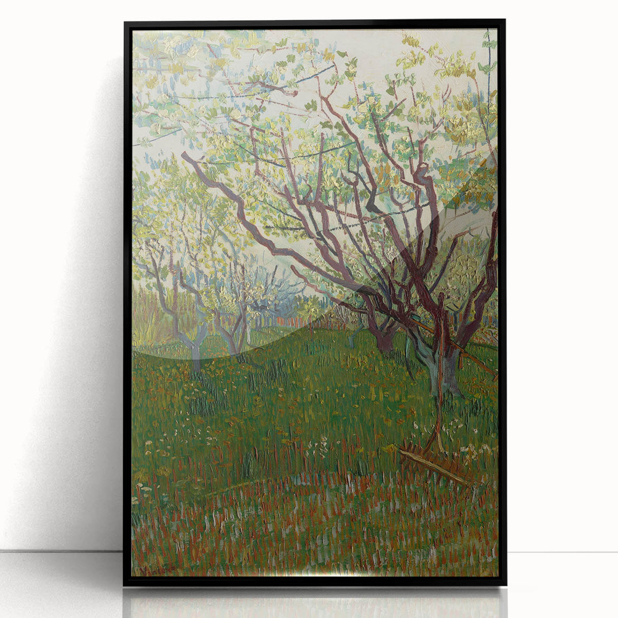 Impressionist Blooming Orchard - Peaceful Landscape Wall Art Print