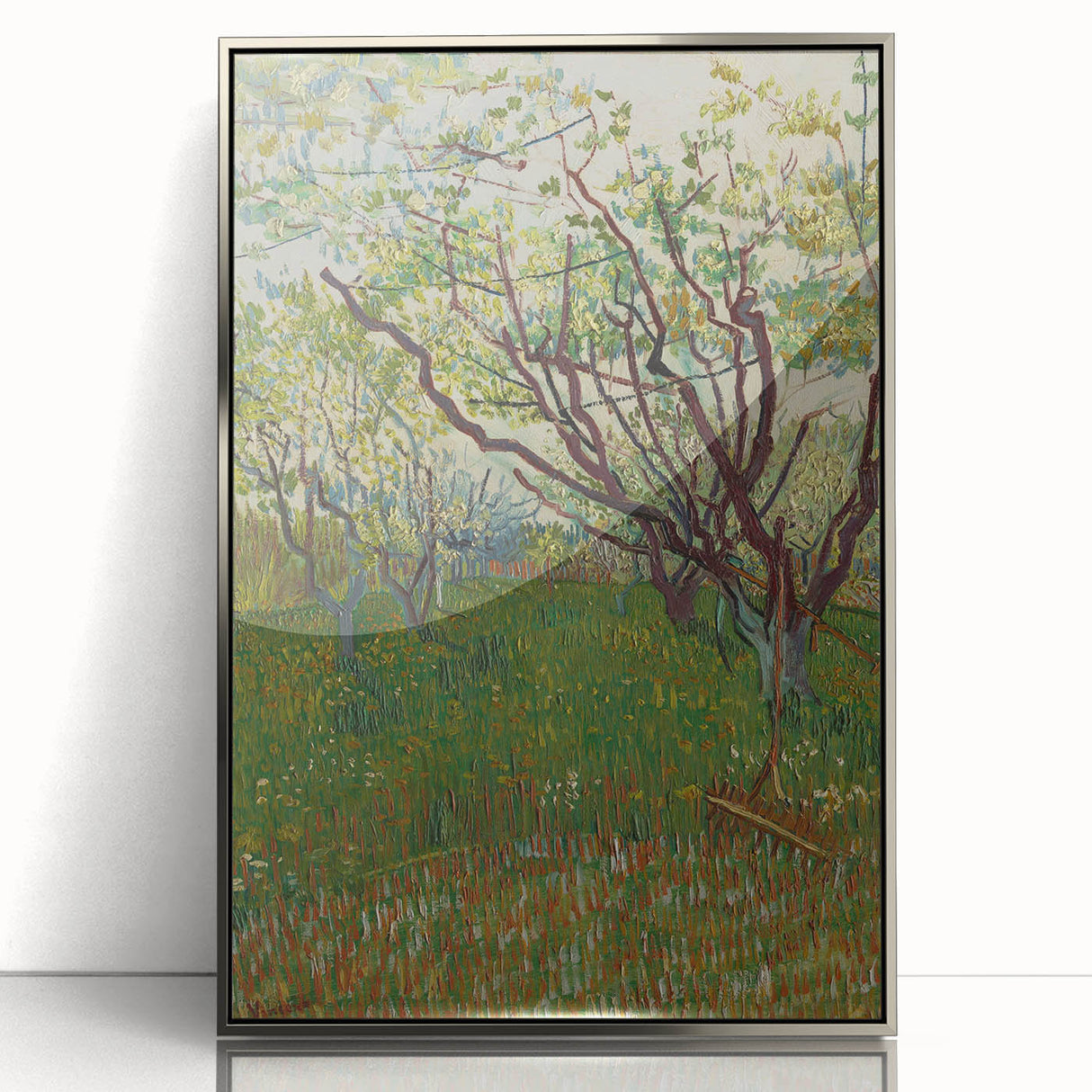 Impressionist Blooming Orchard - Peaceful Landscape Wall Art Print