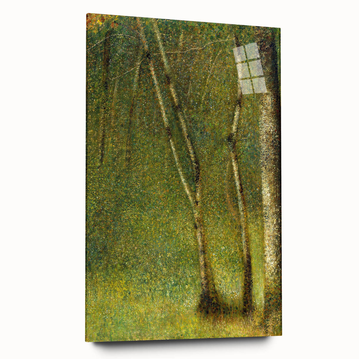 Impressionist Forest Scene - Serene Green Landscape Wall Art Print