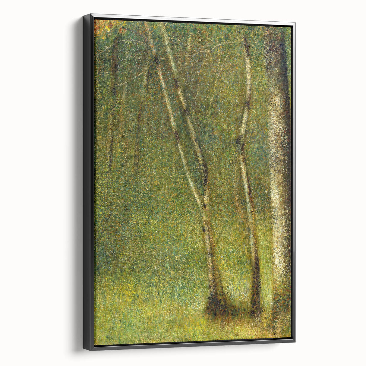 Impressionist Forest Scene - Serene Green Landscape Wall Art Print