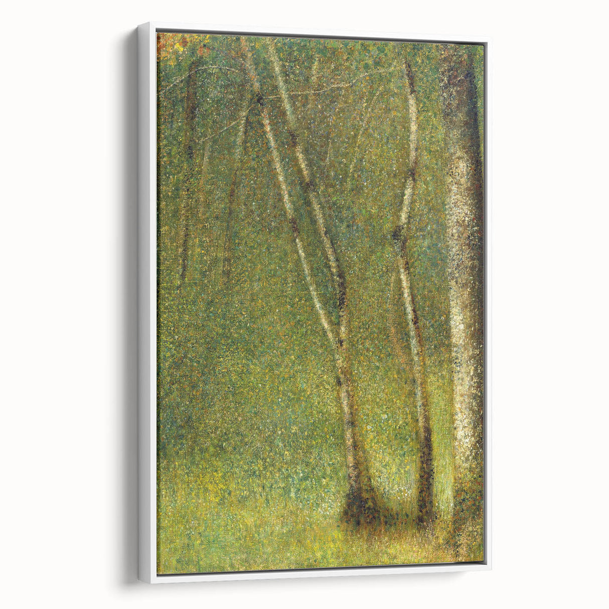 Impressionist Forest Scene - Serene Green Landscape Wall Art Print